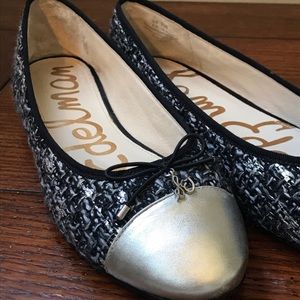 Sam Edelman metallic toe ballet flats